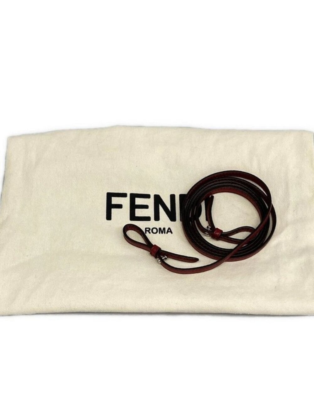FENDI Mini Montresor, Zucca pattern 8BS010 Red Leather Handbag - Picture 15 of 15
